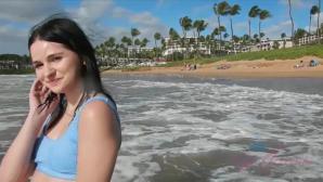 You tour the island with Violet.